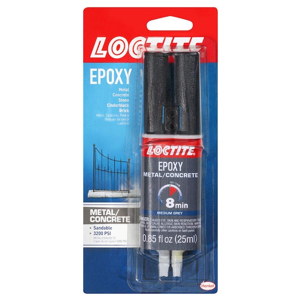 Loctite Epoxy Adhesive, Gray, Syringe 1919325 Zoro